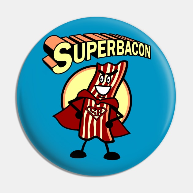 Superbacon Pin by DavesTees