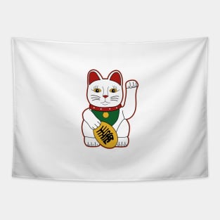 Maneki-Neko lucky cat Tapestry