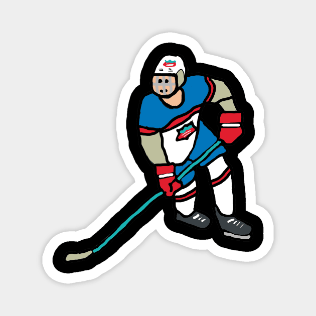 Ice Hockey Magnet by Mark Ewbie