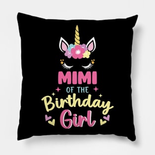 Mimi of The Birthday Girls Family Unicorn Lover B-day Gift For Girls Women Kids Pillow