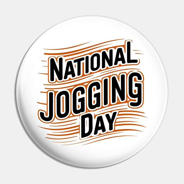 National jogging day gift Pin by T-shirt US