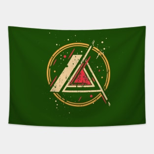 Retro Doom plus symbol Tapestry