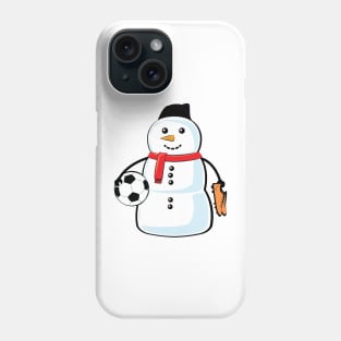 Funny Christmas Football / Soccer Snowman Phone Case