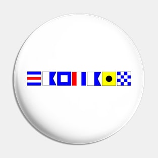 CAPTAIN SPELT IN NAUTICAL FLAGS Pin