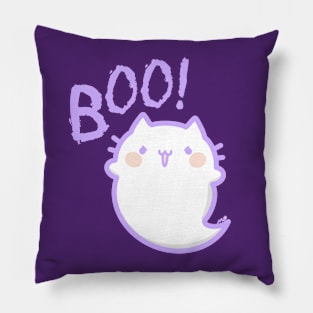 kawaii cat-ghost Pillow