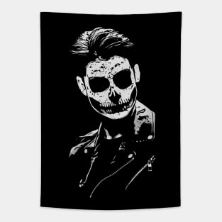 Demon boy spooky Halloween design Tapestry