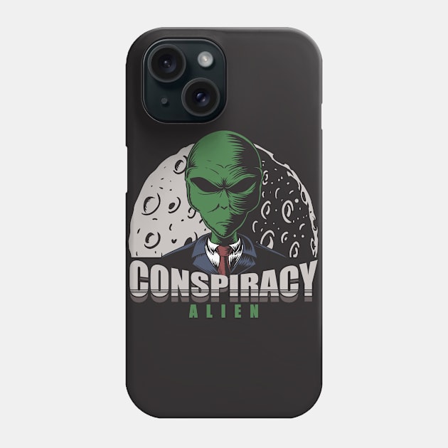 Conspiracy Alien Phone Case by aldyfmsh