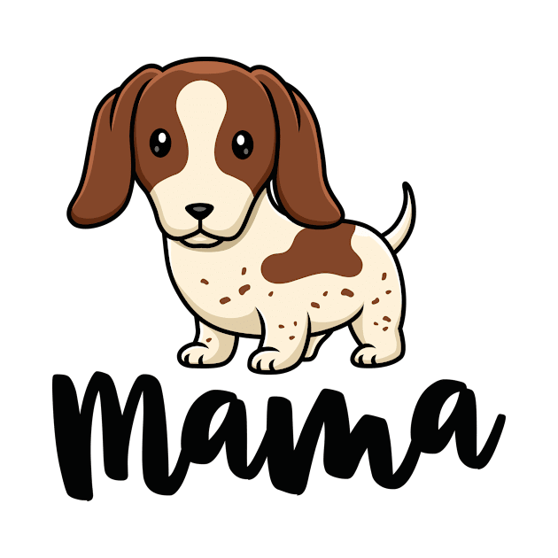 Piebald Dachshund Mama Shirt Doxie Mom Dog Lover by 14thFloorApparel