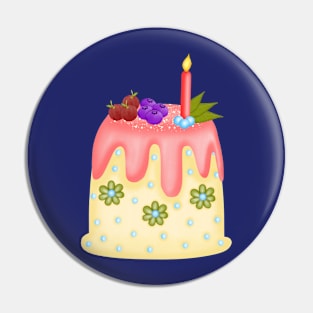 Cute birthday cake. Pin