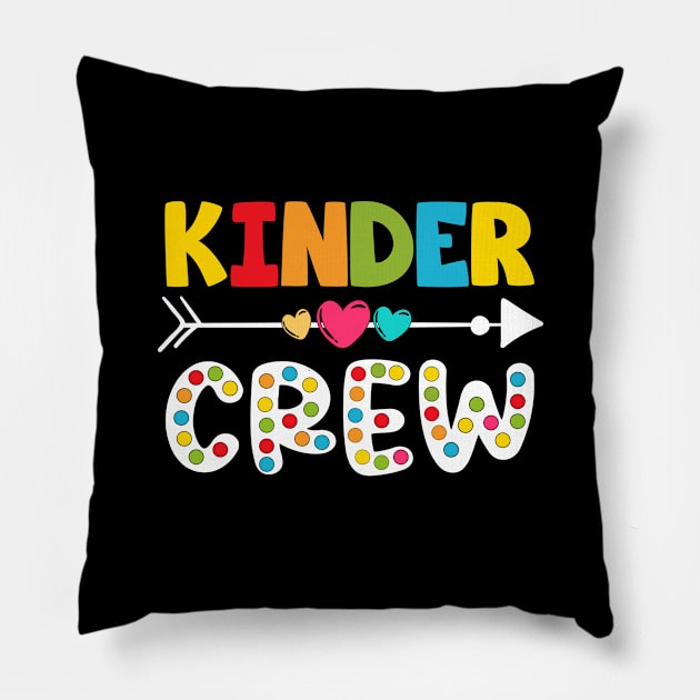 Kindergatren Crew - Kindergarten Teacher Pillow by Teesamd