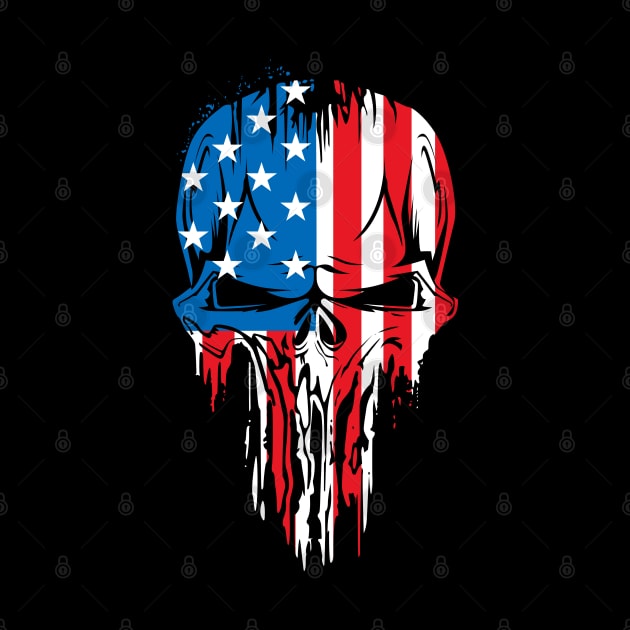 Skull USA flag by Doswork