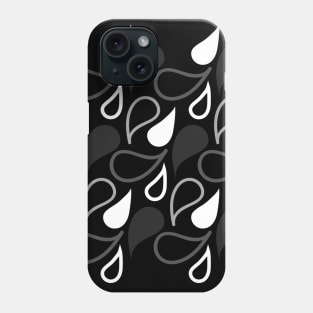 Black and white paisley pattern Phone Case