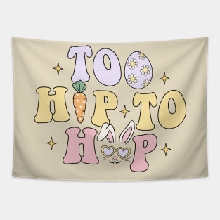 Too Hip To Hop Cute Funny Easter Bunny Carrot Tapestry