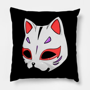 Neko mask 3 Pillow