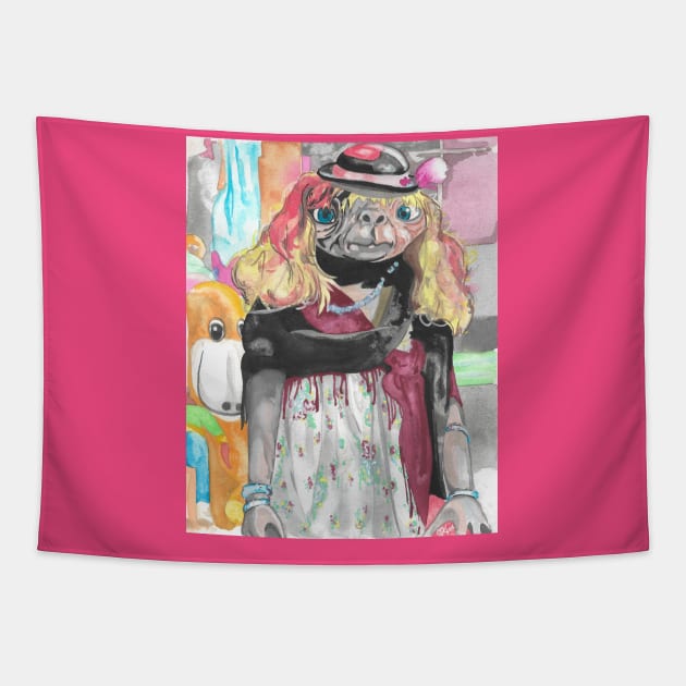 ET: The Extra Terrestrial Drag Queen Tapestry by PizzaPetsAndNonsense