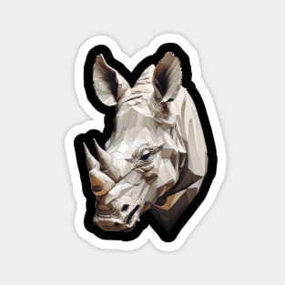 Beautiful geometric rhino head Magnet