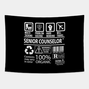 Senior Counselor T Shirt - MultiTasking Certified Job Gift Item Tee Tapestry