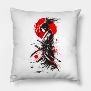 Girl samurai Pillow