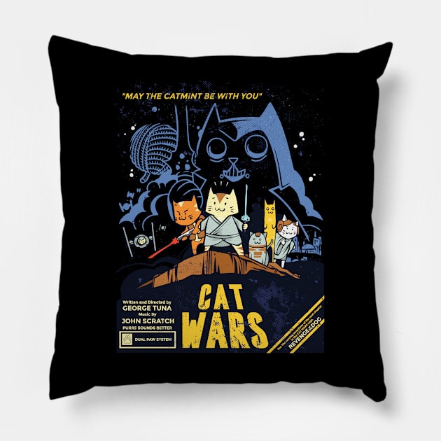 cat wars Pillow by aboss