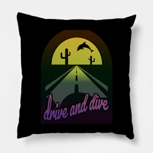 drive and dive Pillow