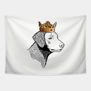 Curly-Coated Retriever Dog King Queen Wearing Crown Tapestry