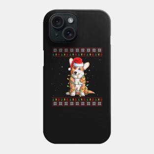 Corgi Santa Christmas Tree Lights Xmas Gift For Dog Lovers Phone Case