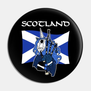 Scotland Unicorn Playing Bagpipes Scottish St Andrews Day Pin