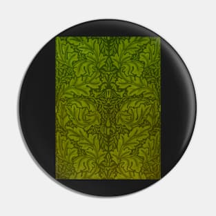 Green Elegant Vintage Victorian Foliage Wallpaper Pattern Pin