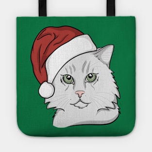 Merry White Cat-Mas! Tote