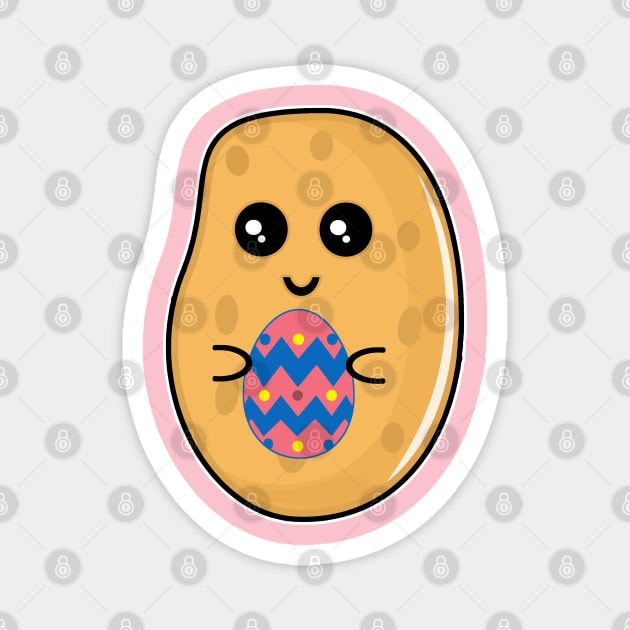 Potato with Easter Egg Magnet by LunaMay