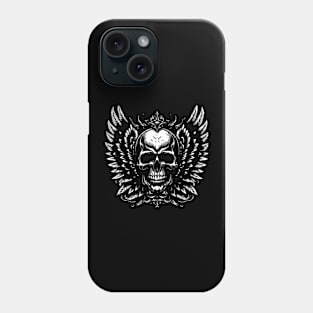 skull wings design Phone Case