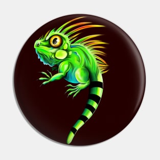 Fat lil iguana Pin