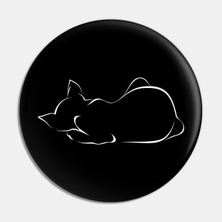 Sleeping cat (black version) Pin