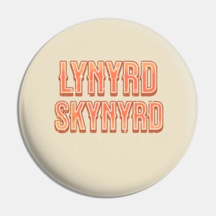 skynyrd text vintage Pin