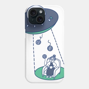 Kitty abduction of yarn balls Phone Case