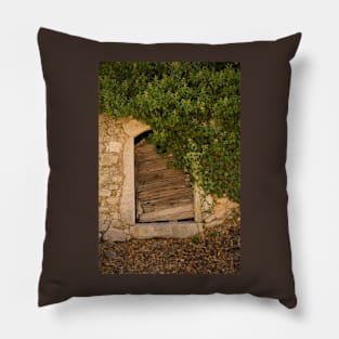 Door in Dobrinj, Krk, Croatia Pillow