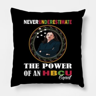 Never underestimate the power of an hbcu graduate.. black month kamala harris gift Pillow