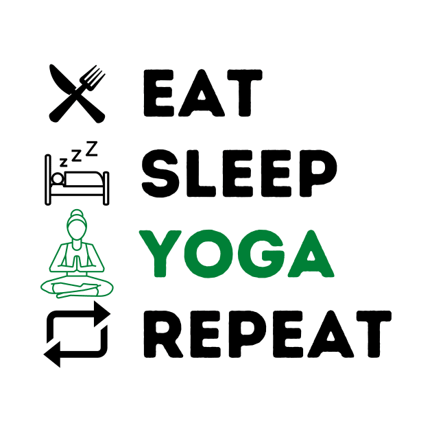 Yoga Eat Sleep Repeat by JaunzemsR