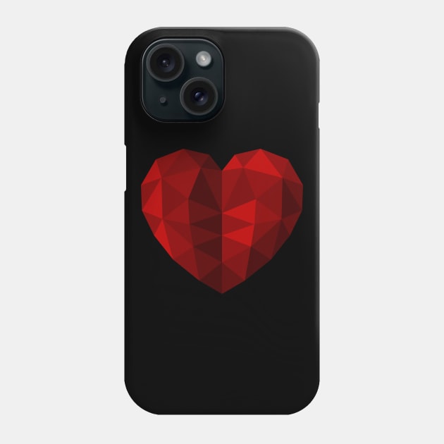 Liebe & Herz Polygon Phone Case by SNZLER