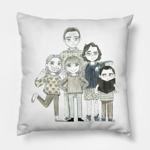 The Middle - Heck Family Pillow by conshnobre