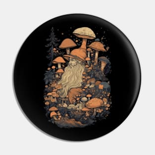 Lord Of The Shrooms - dark gnome wizard fantasy mushroom illustration fairy tale fae folk Pin