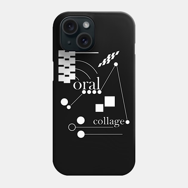 Graphic Notation - White | Oral Collage Phone Case by Oral Collage Radio Show