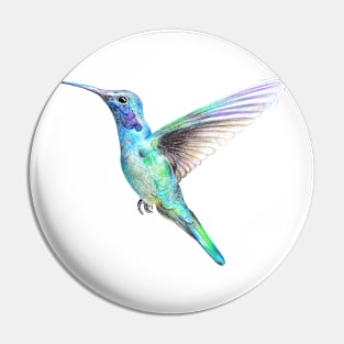 Hummingbird - White Pin