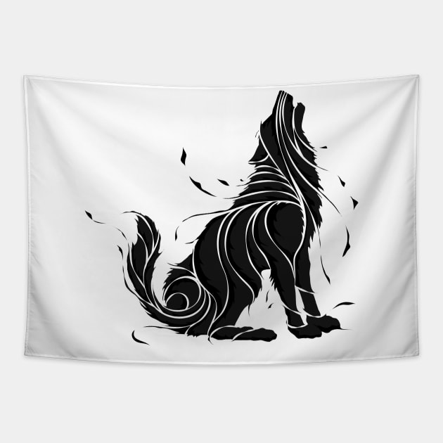 Cute Wolf Tapestry by MeksFashion