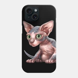 Cat-a-clysm Sphynx kitten Phone Case