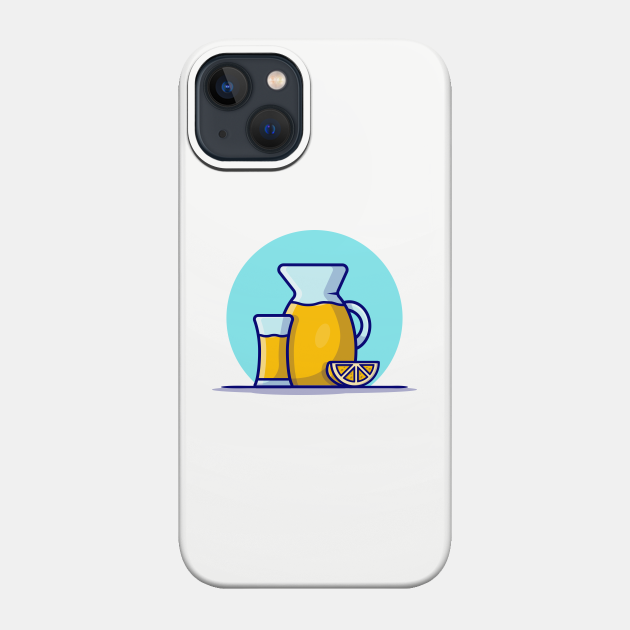 Orange Juice Cartoon Vector Icon Illustration (2) - Juice - Phone Case