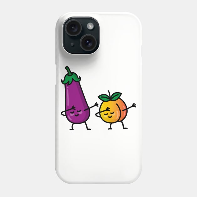 Dab Dabbing aubergine / eggplant peach penis vagina texting (sex) Phone Case by LaundryFactory