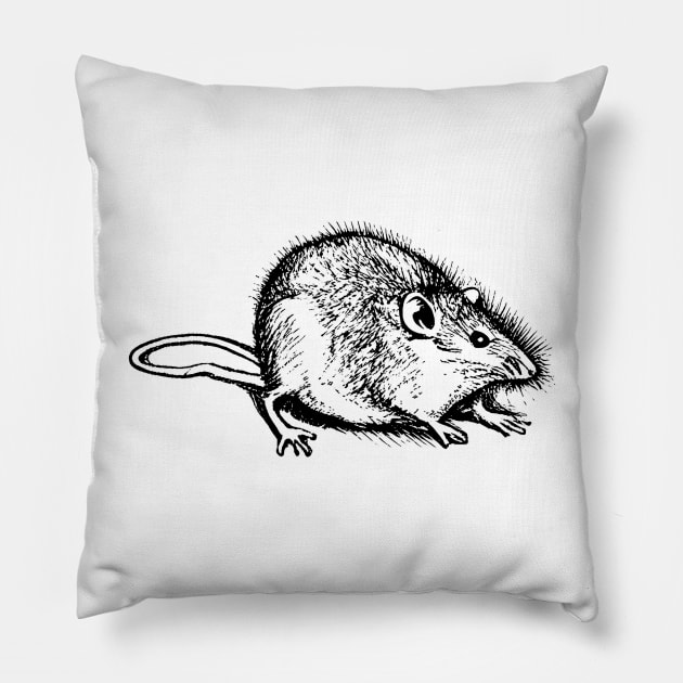 Very Fat Mouse Pencil Pillow by EyreGraphic