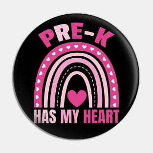 Cute Pre-k Has My Heart Funny Pre-k teacher Education Preschool heart Pin