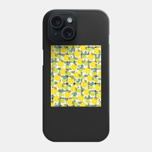 Plaid Lemon and Lime Citrus Fruit Slice Pattern Phone Case